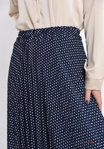  Polka-dot pleated Longuette Skirt 