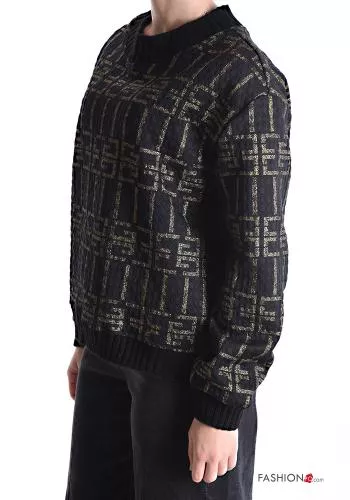  Geometric pattern crew neck Sweater 