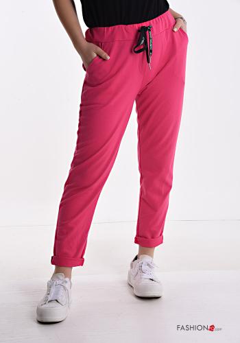 Pantalon de jogging en Coton avec poches avec coulisse 