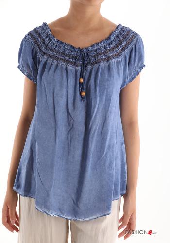  Cotton Blouse with bow