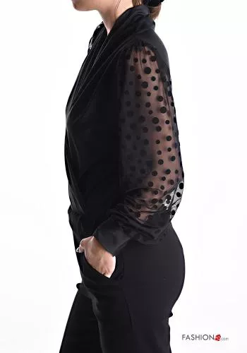  Polka-dot Bodysuit with v-neck