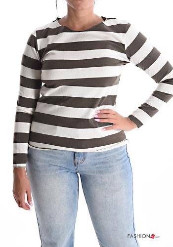  Striped Long sleeved top 