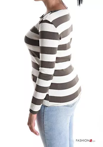  Striped Long sleeved top 