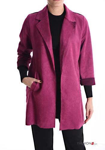  Duster Coat with pockets Aubergine