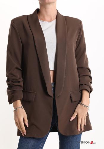  Blazer with lining Brown