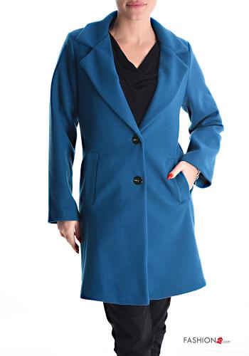  Coat with buttons with lining with pockets Teal