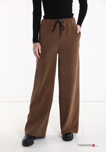  Pantalone in velluto costine con elastico con tasche con coulisse  Bistro