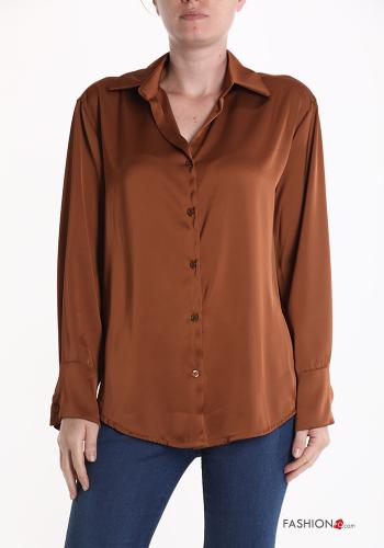  Camicia raso  Marrone