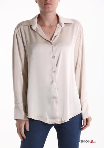  Camicia raso  Beige