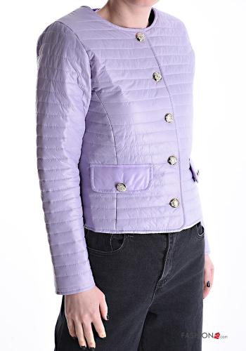  Puffer Jacket with buttons Lilac