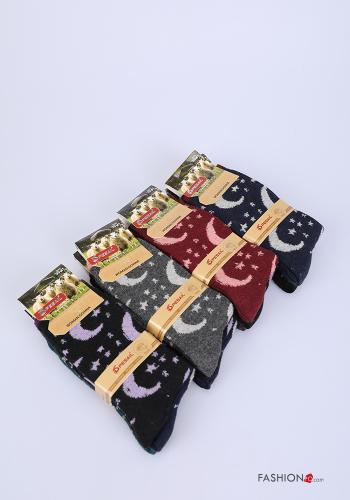 Stockings in Wool Mix Astral print