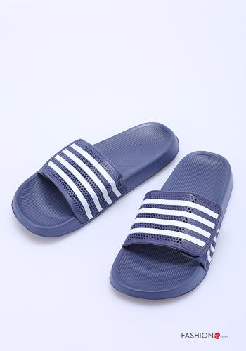  Striped beach Slide Sandals 