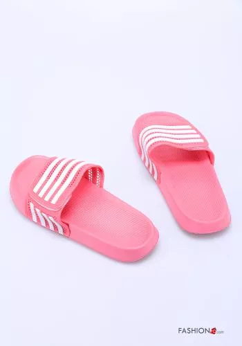  Striped Slide Sandals 