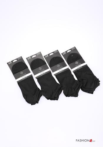  Chaussettes invisibles en Coton  Noir