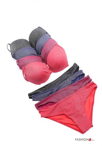 16-teiliges Set Lurex Bikini  Farbvarianten