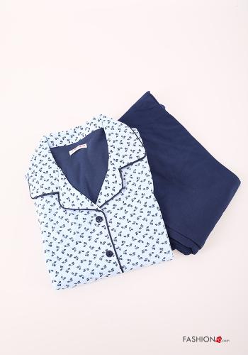 Pack de 15 piezas Pijama completo de Algodón Floral con botones 