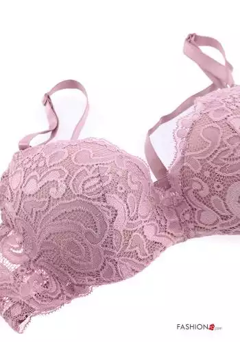 24-piece pack lace trim padded full-cup Bra 