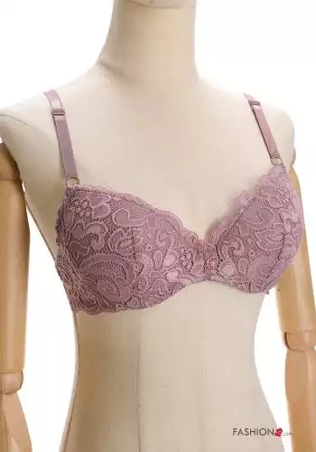 24-piece pack lace trim padded full-cup Bra 