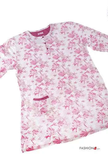 Pack de 15 piezas Pijama completo de Algodón Estampado Floral con botones 