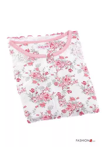 15-piece pack Floral Cotton Night dress with buttons