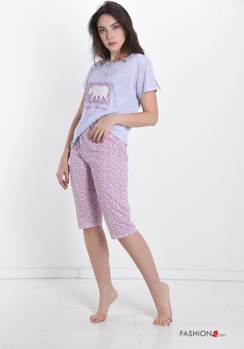 10-teiliges Set Tiermuster Voller Pyjama aus Baumwolle 
