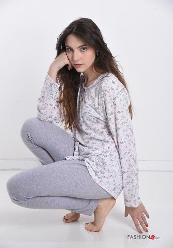  Pigiama completo in Cotone con bottoni 