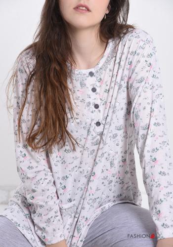  Pigiama completo in Cotone con bottoni 