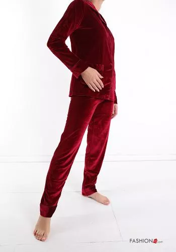 Velvet Pyjama set with buttons