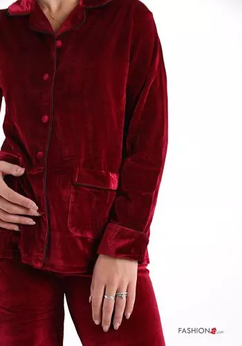 Velvet Pyjama set with buttons