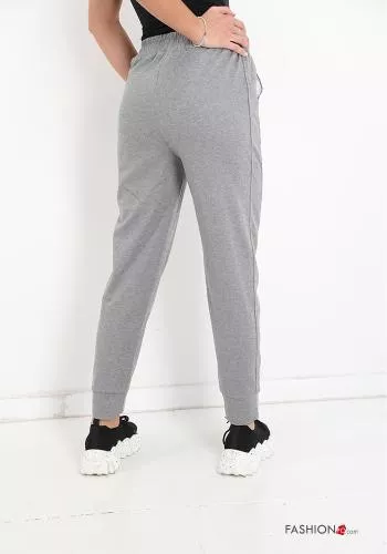 Track pants in Cotton  with pockets with bow