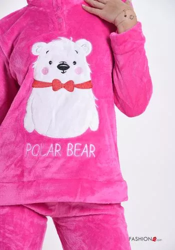  Animal motif Pyjama set with zip