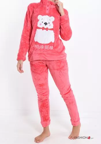  Animal motif Pyjama set with zip