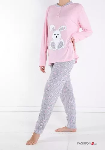 Pijama em Algodão Padrão animais