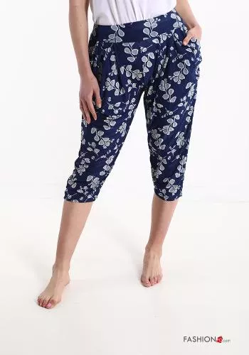  Floral Trousers with pockets with bow