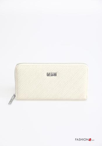  faux leather Wallet with zip Beige