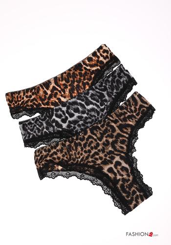 Set 24 pezzi Brasiliana pizzo Fantasia animalier 