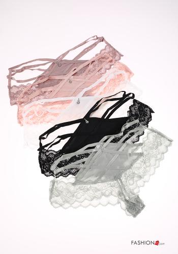 24-piece pack lace trim Briefs 