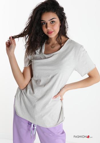  Cotton T-shirt  Beige