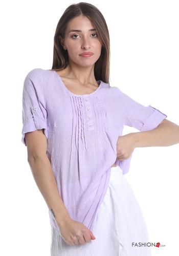  Linen Blouse with buttons