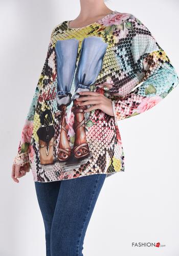  Patterned Long sleeved top 