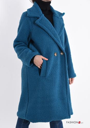  Teddy Bear faux fur Coat with buttons with pockets