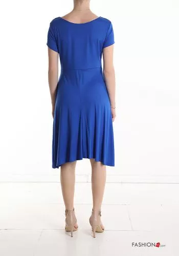  short sleeve knee-length Dress with v-neck