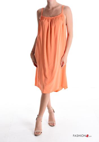  sleeveless knee-length Dress  Orange