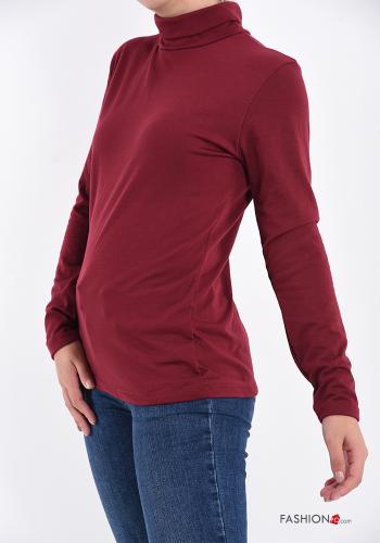  Long sleeved top Rollneck Bordeaux