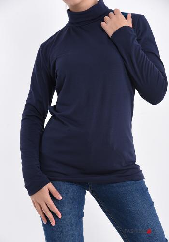  Long sleeved top Rollneck Blue