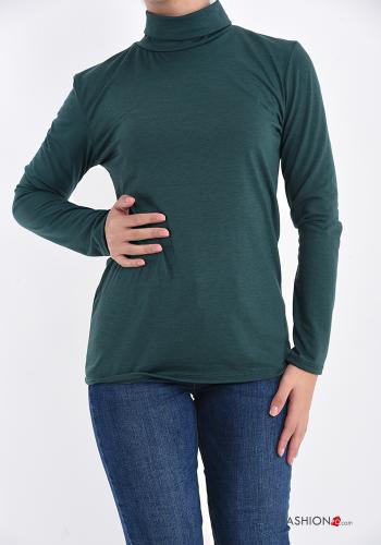 Long sleeved top Rollneck Green