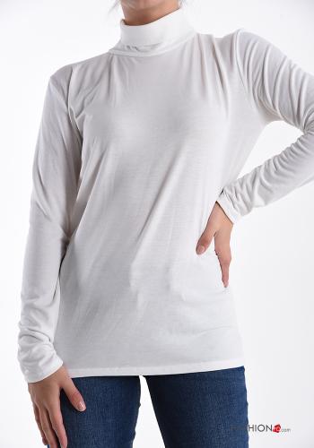  Long sleeved top Rollneck White