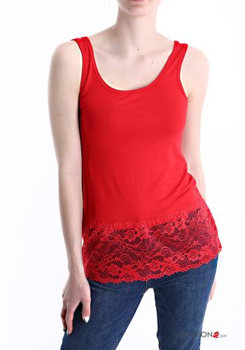  lace trim Tank-Top 