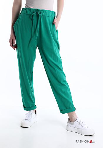 Cotton Trousers with pockets with bow