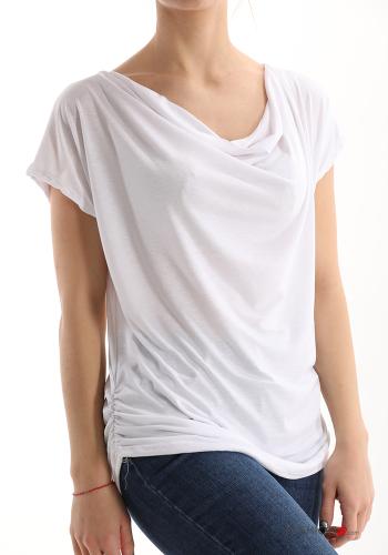  T-shirt Estilo Casual  Branco